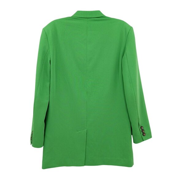 Topshop Green Longline Blazer Jacket Size 4 US Boardroom Chic Officecore Career - Picture 2 of 11